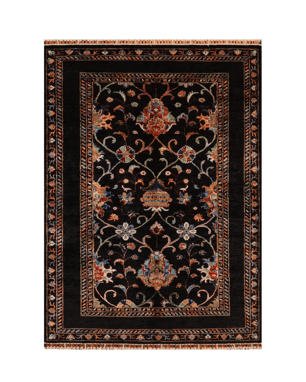 Sultani Hand-Knotted Wool Rug 4' x 6'