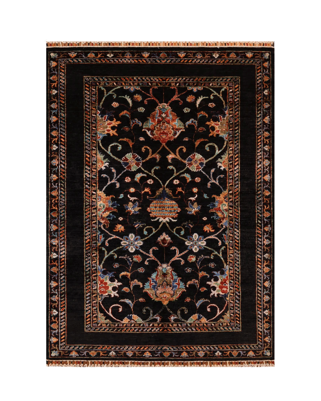 Sultani Hand-Knotted Wool Rug 4' x 6'