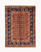 Pazyrk Hand-Knotted Wool Rug 5' 1" x 6' 8"