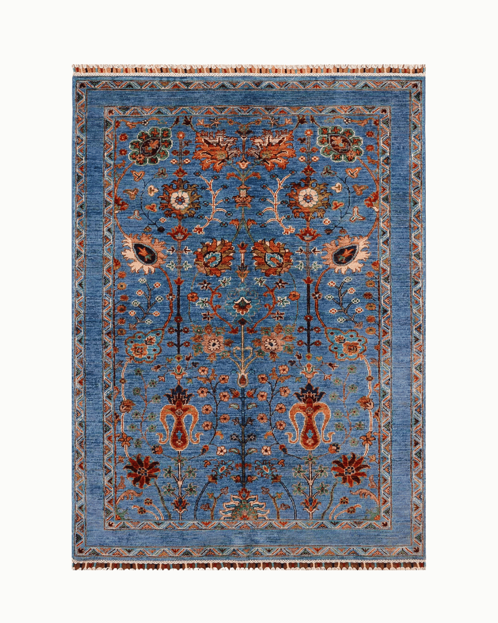 Sultani Hand-Knotted Wool Rug 4' 1" x 6' 1"