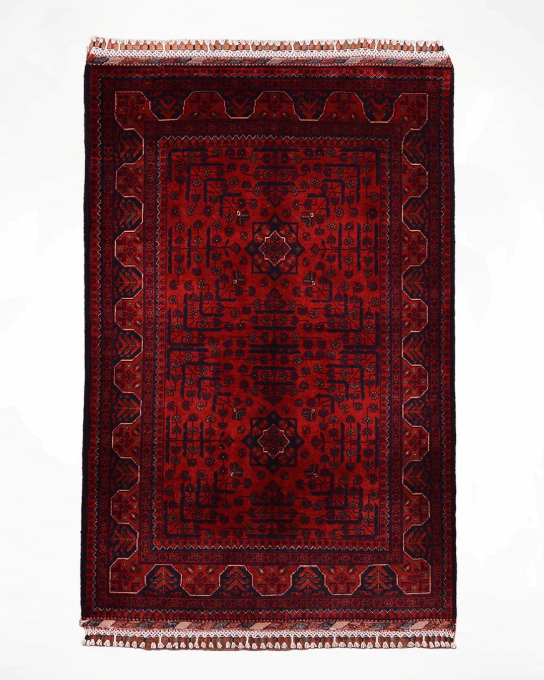 Handwoven Afghan Style Wool Rug 3' 2