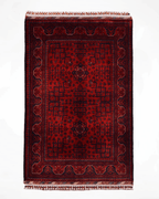 Handwoven Afghan Style Wool Rug 3' 2" x 4' 9"