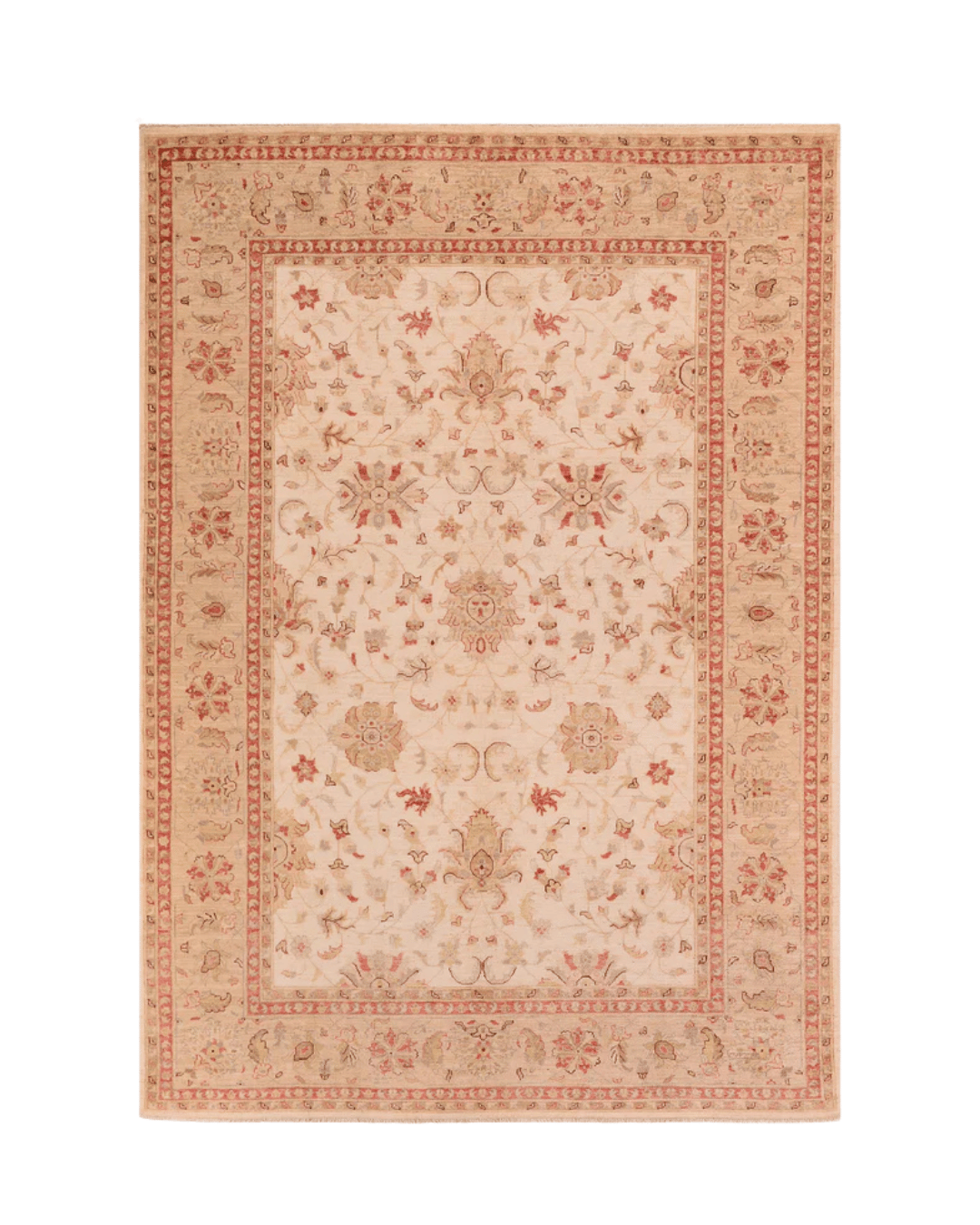 Ushak Hand-Knotted Wool Rug 7' x 10'