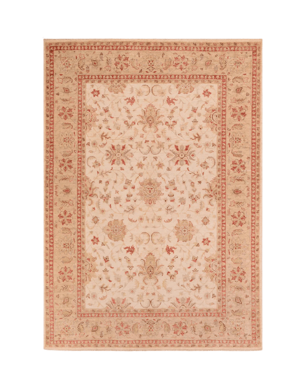 Ushak Hand-Knotted Wool Rug 7' x 10'