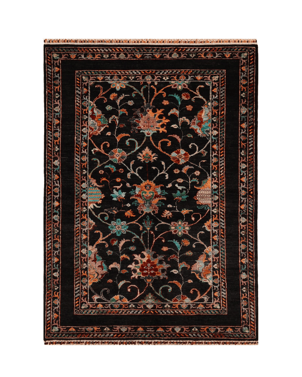 Sultani Hand-Knotted Wool Rug 4' 1" x 6'