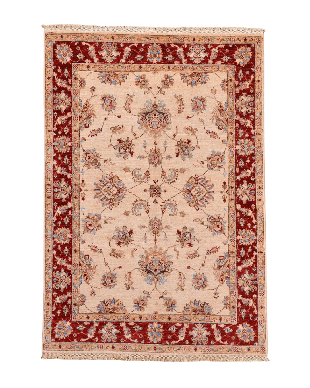Ushak Hand-Knotted Wool Rug 5' x 7'