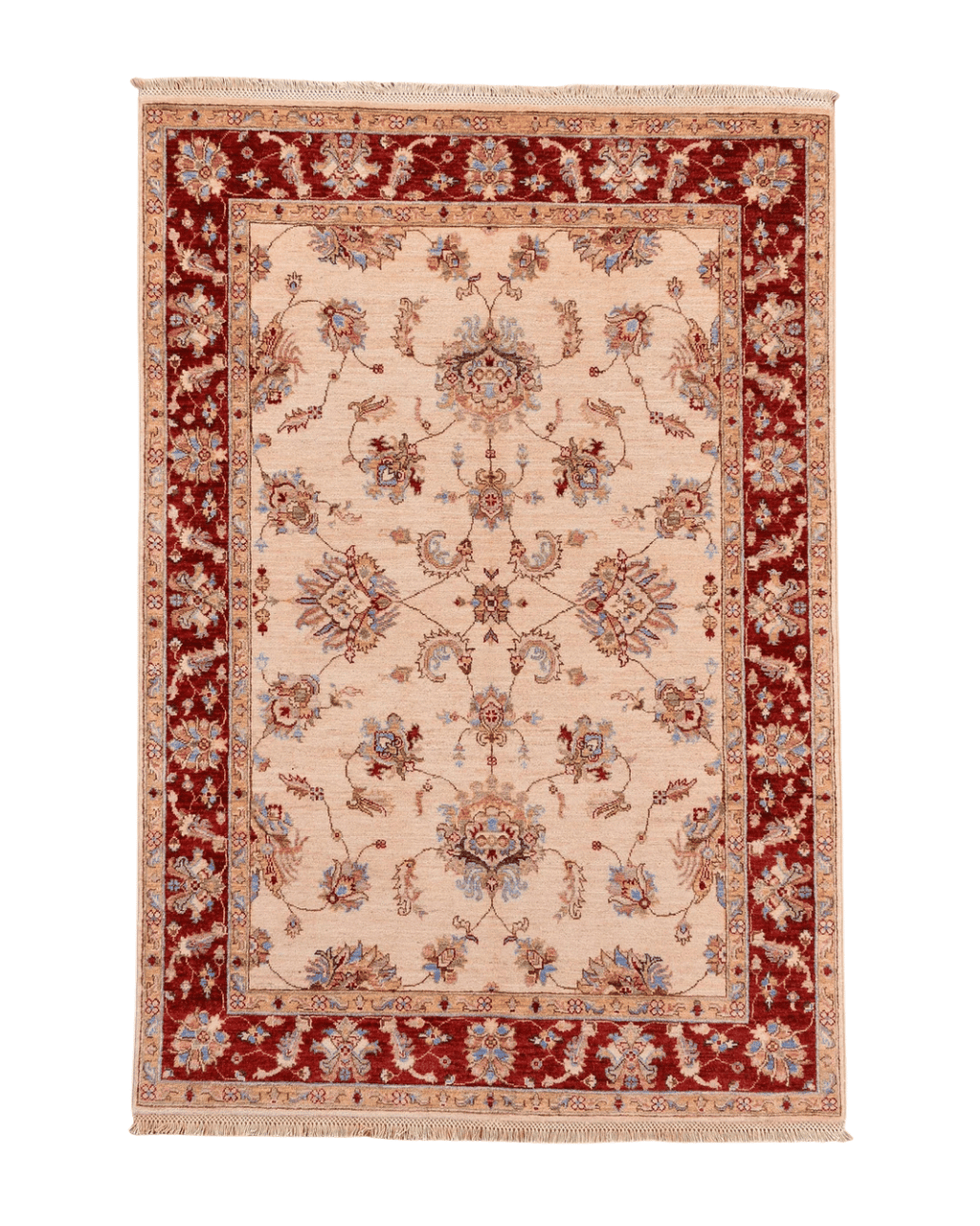 Ushak Hand-Knotted Wool Rug 5' x 7'