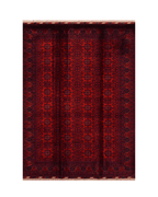 Handwoven Afghan Style Wool Rug 6' 4" x 9' 7"