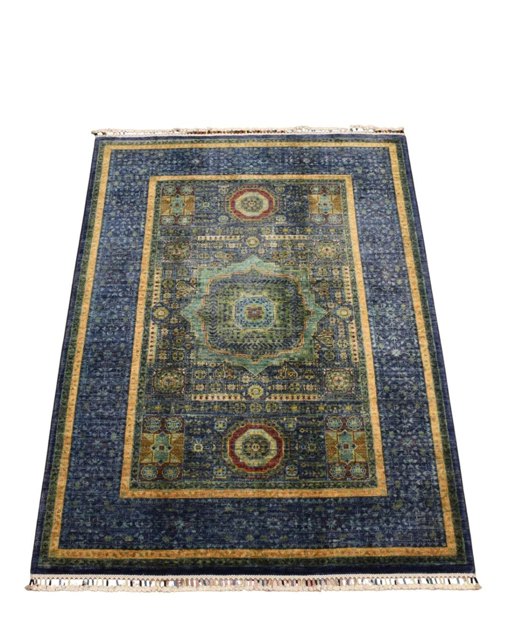 Mamluk Hand-Knotted Wool Rug 4' 3" x 5' 9"