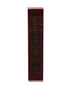 Handwoven Afghan Style Wool Runner 2.69x9.71 ft