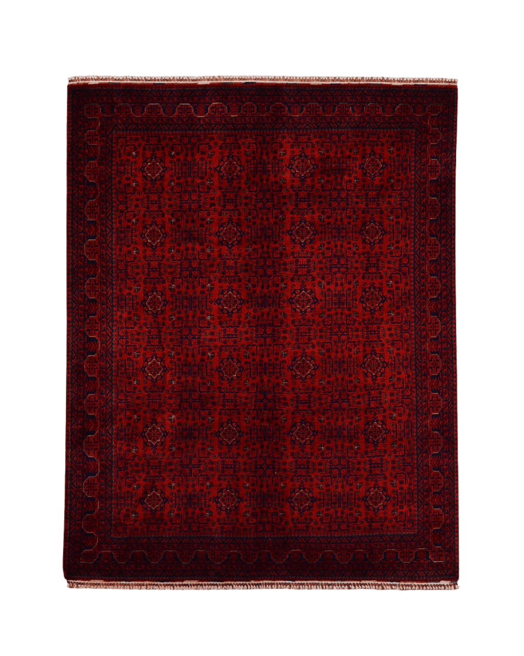 Handwoven Afghan Style Wool Rug 7' 9" x 9' 7"