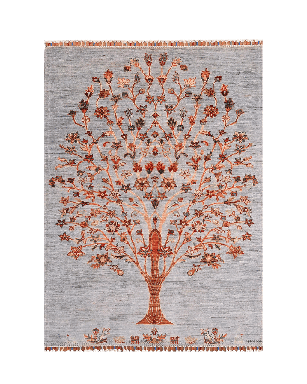 Sultani Hand-Knotted Wool Rug 4' 1" x 6' 1"