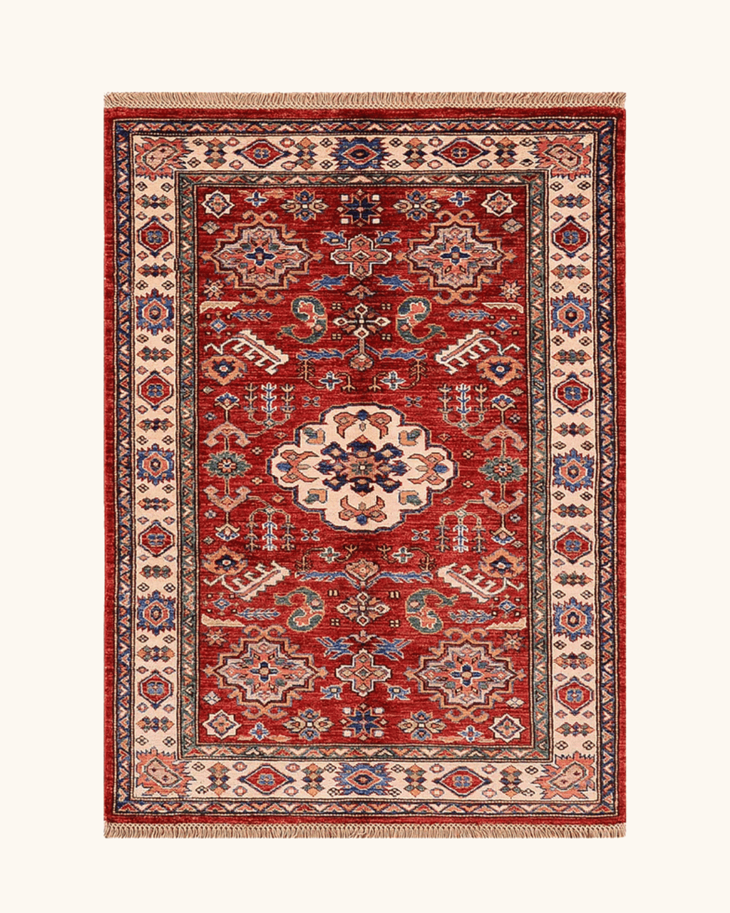Shirvan Hand-Knotted Wool Rug 3' 2" x 4' 7"