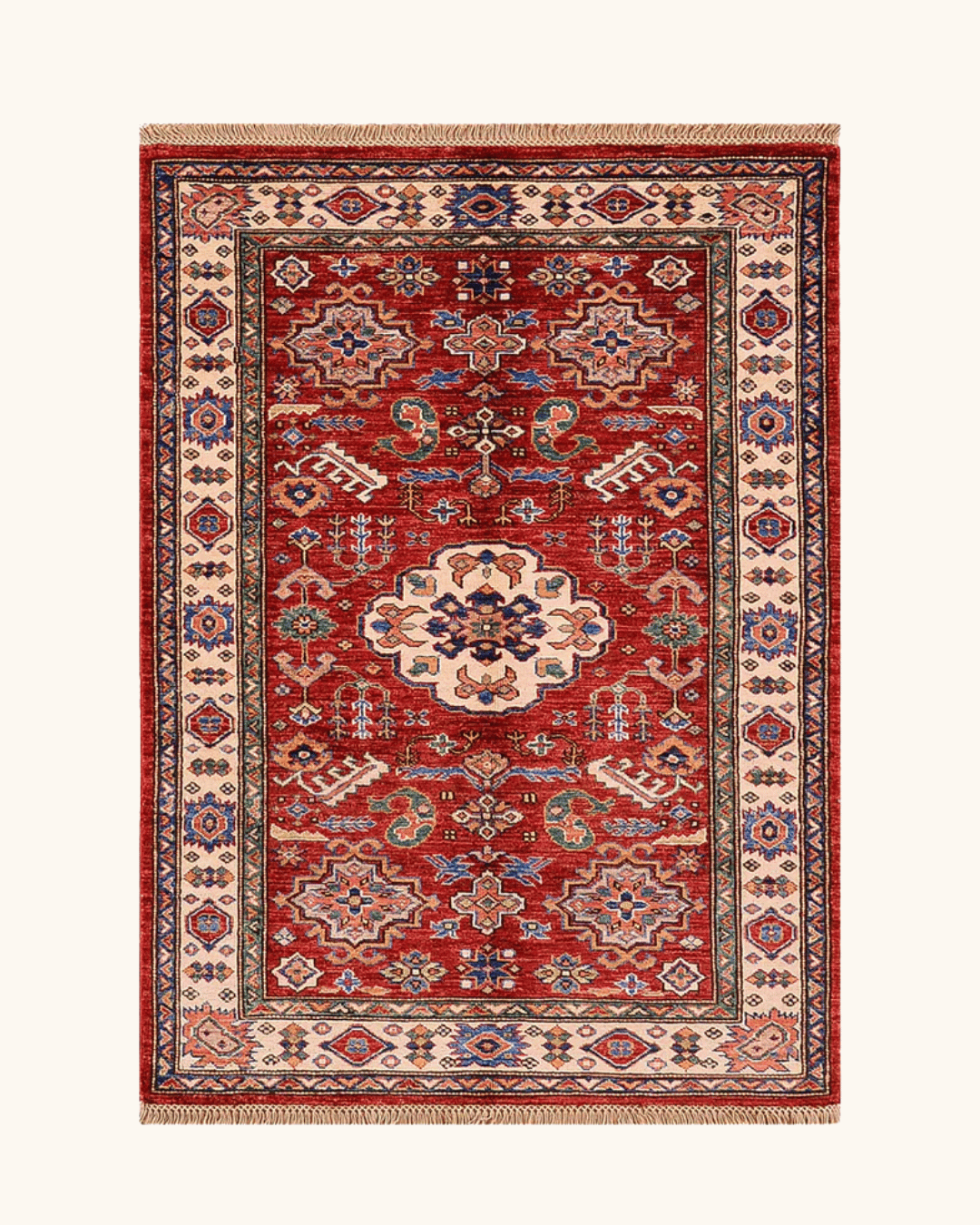 Shirvan Hand-Knotted Wool Rug 3' 2" x 4' 7"