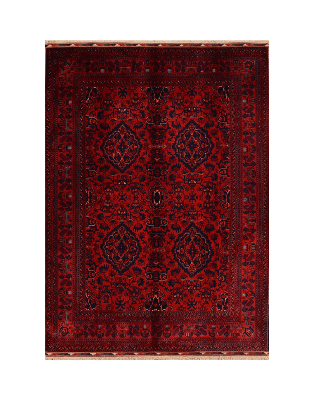 Handwoven Afghan Style Wool Rug 6' 5