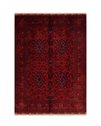 Handwoven Afghan Style Wool Rug 6' 5" x 9' 7"