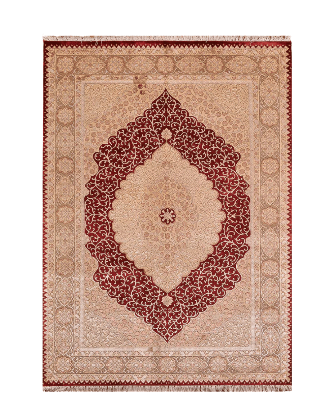 Tapis en laine style afghan 55 x 146 cm