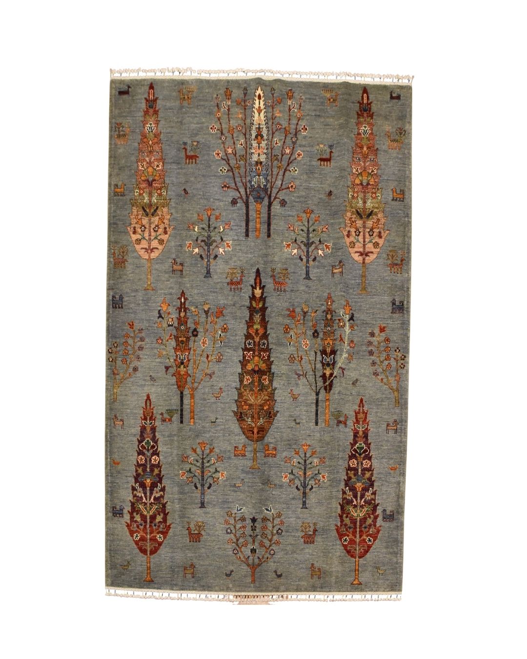 Tapis en laine style afghan 55 x 146 cm