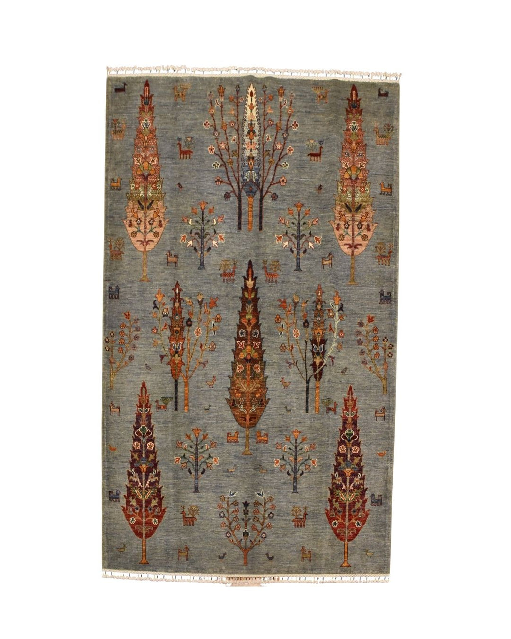 Tapis en laine style afghan 55 x 146 cm