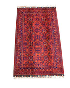 Afghan Hamyap Style Hand-Knotted Wool Rug 4' 1" x 6' 5"