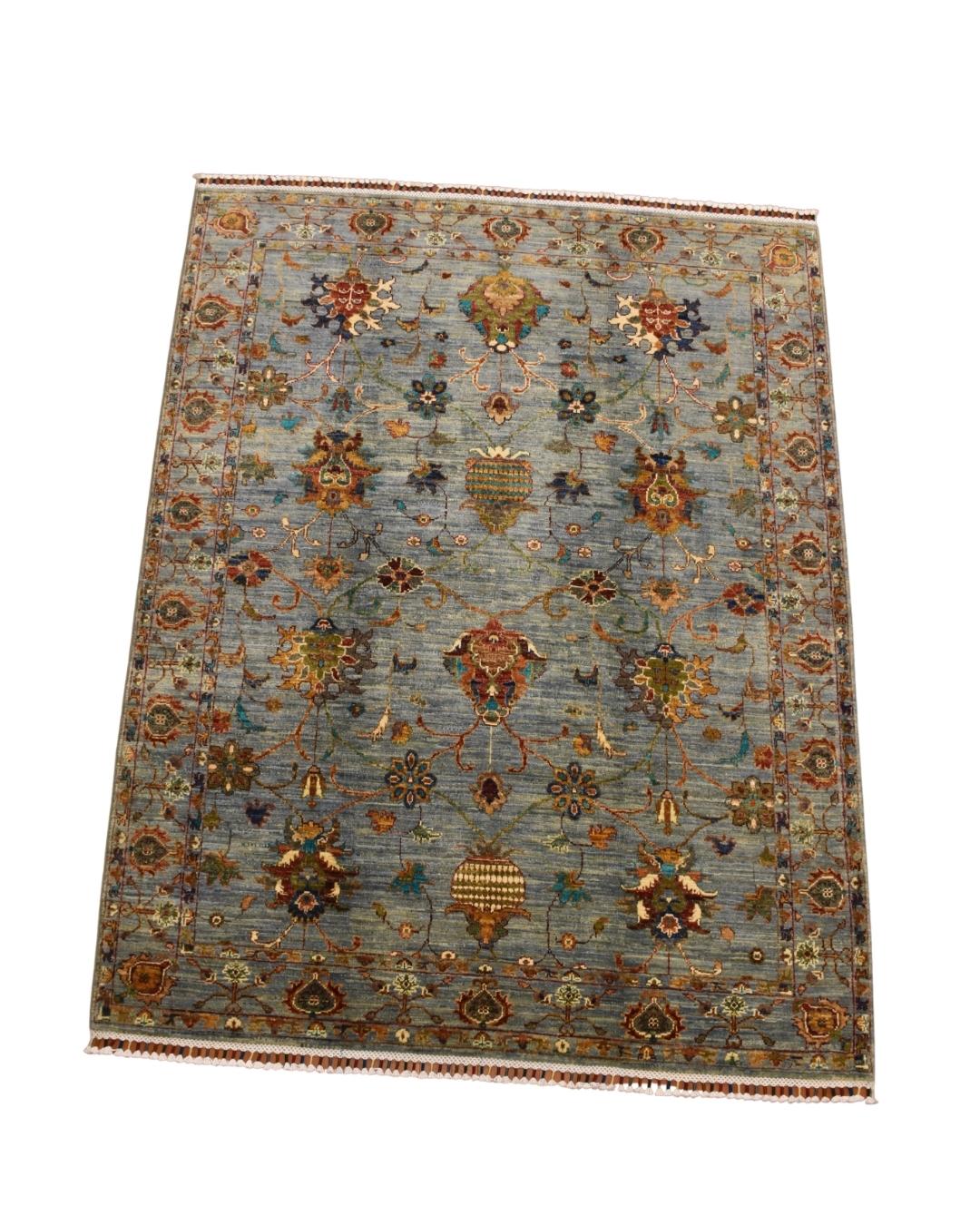 Sultani Hand-Knotted Wool Rug 5' 1" x 6' 5"