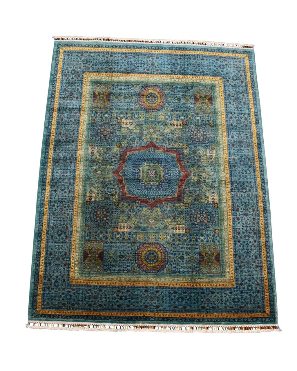 Mamluk Hand-Knotted Wool Rug 5' 2" x 6' 8"