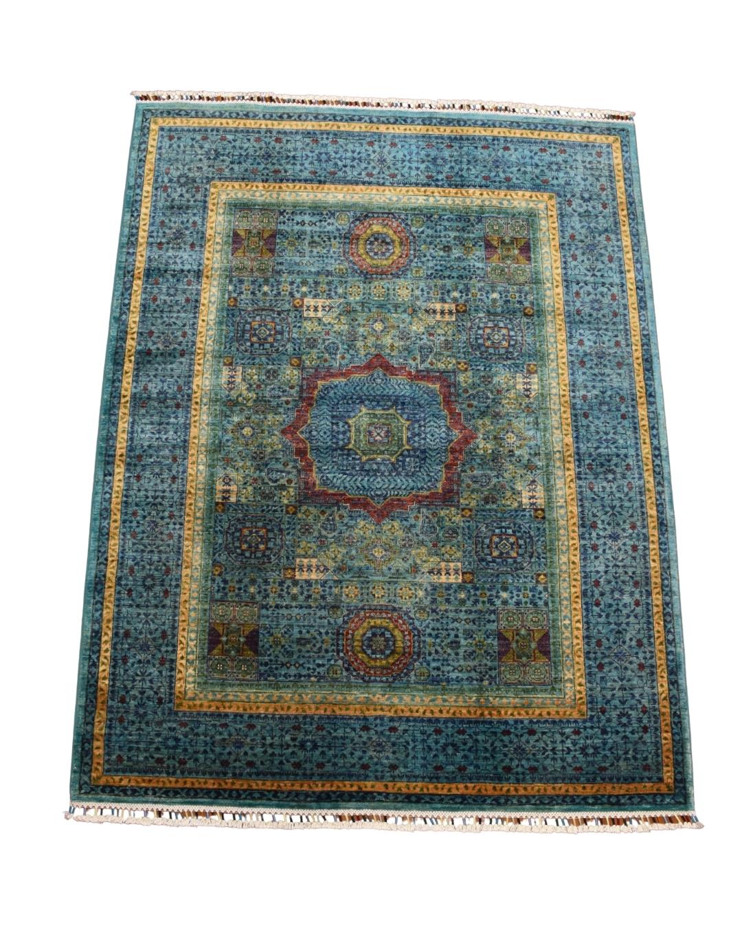 Mamluk Hand-Knotted Wool Rug 5' 2" x 6' 8"