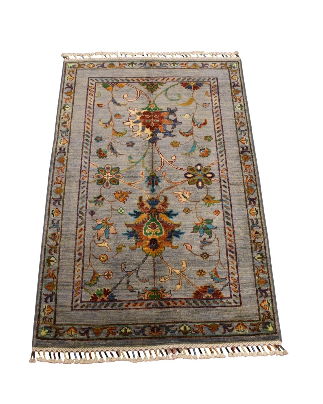 Sultani Hand-Knotted Wool Rug 3' x 4'