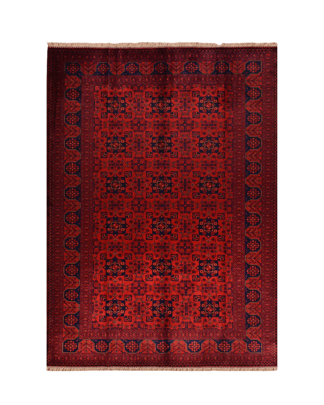 Tapis en laine style afghan 55 x 146 cm