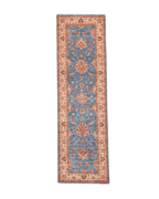 Ushak Hand-Knotted Wool Runner 2' x 8'
