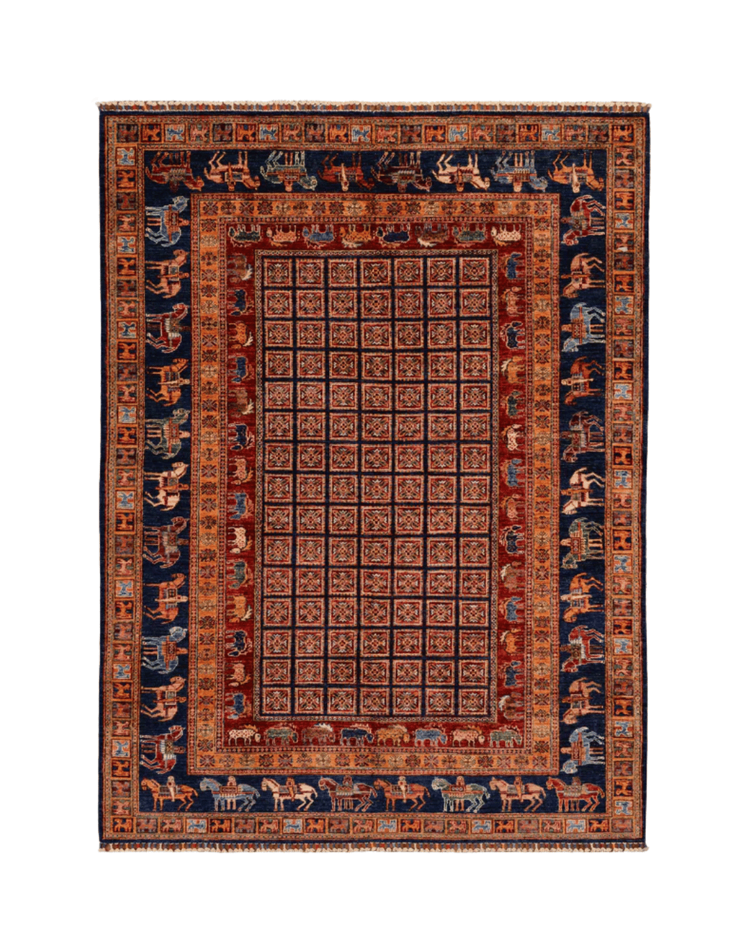 Pazyrk Hand-Knotted Wool Rug 5' 7