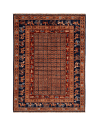 Pazyrk Hand-Knotted Wool Rug 5' 7" x 7' 6"