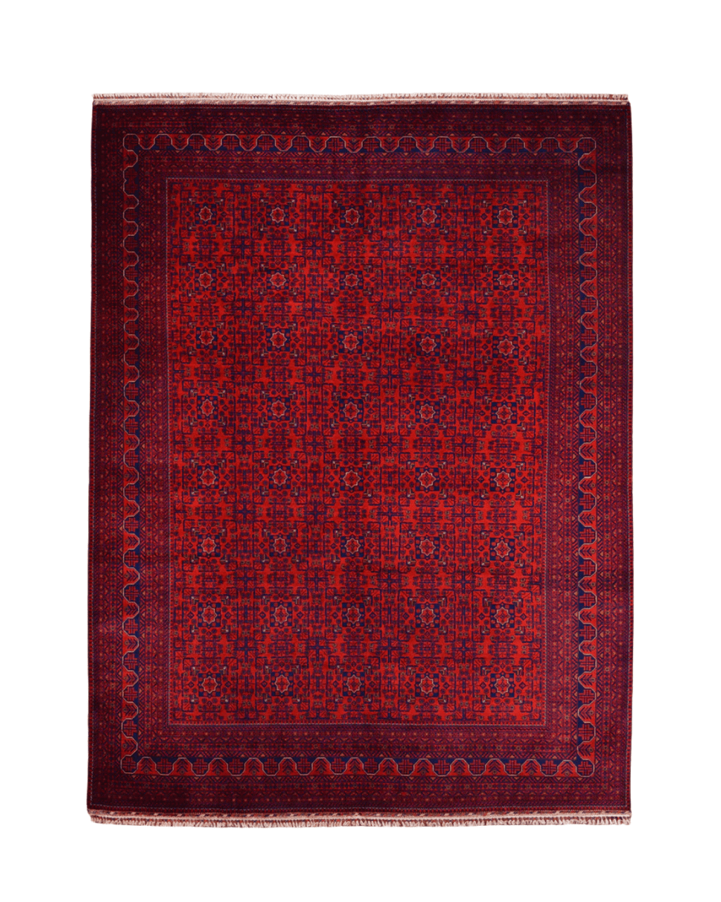 Handwoven Afghan Style Wool Rug 9' 7" x 13' 5"
