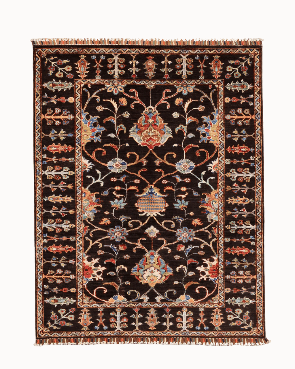 Sultani Hand-Knotted Wool Rug 4' x 6'