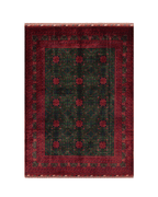 Tapis en laine style afghan 55 x 146 cm