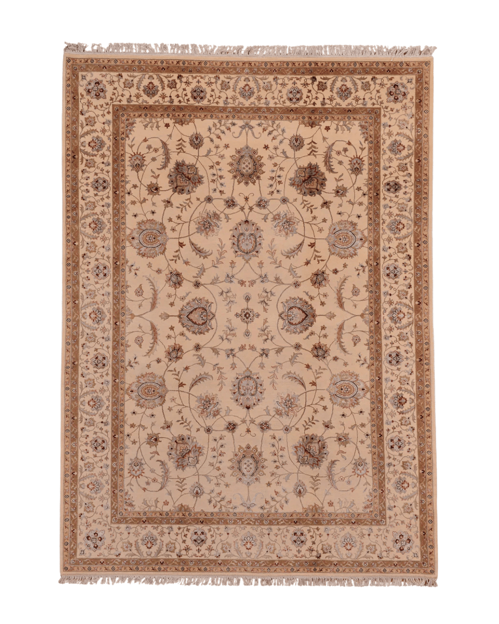 Ottoman Elegance Hand-Knotted Wool Rug 5' 7" x 8'