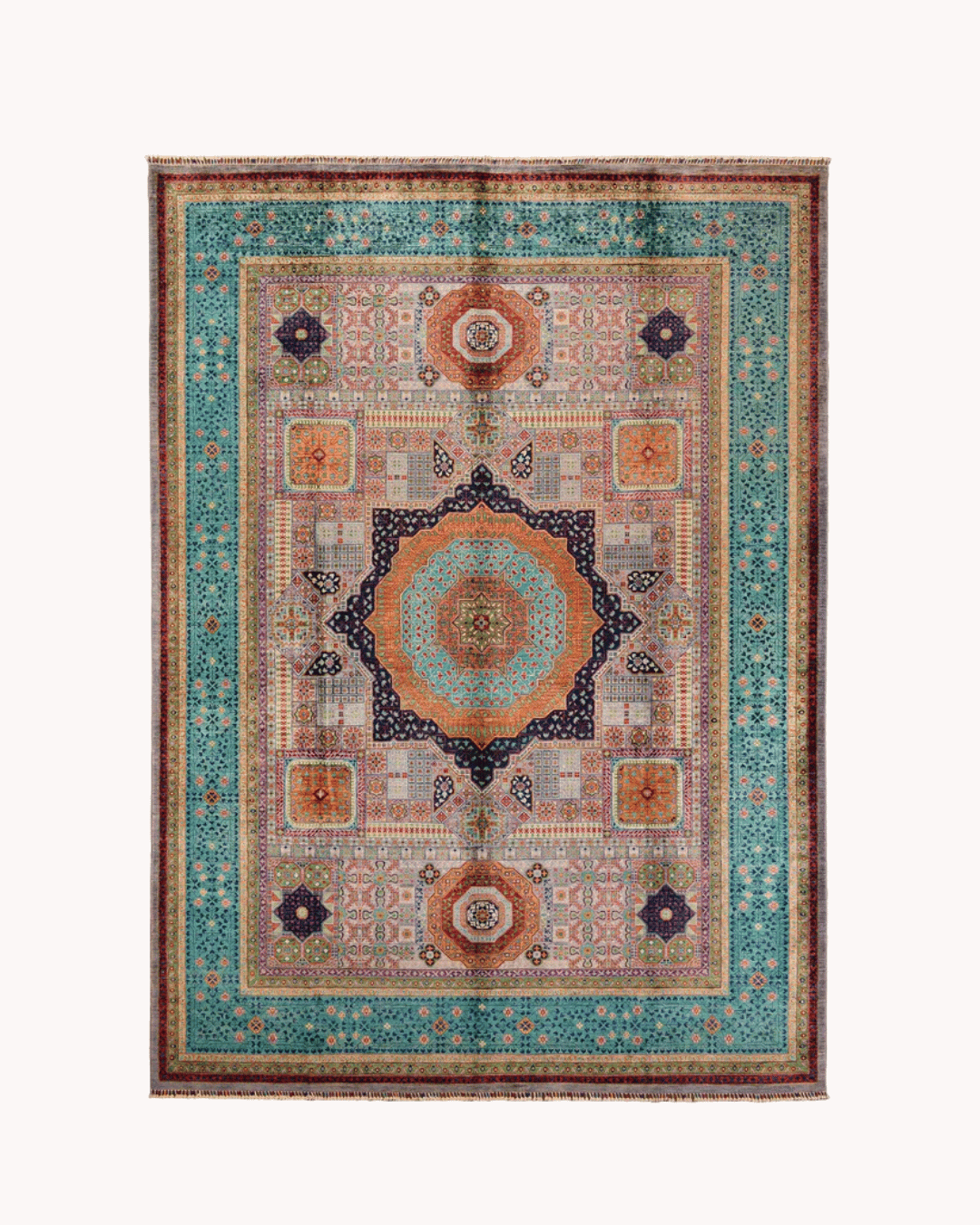 Mamluk Hand-Knotted Wool Rug 9' 1