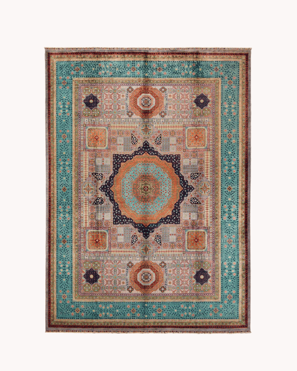 Mamluk Hand-Knotted Wool Rug 9' 1" x 12' 3"