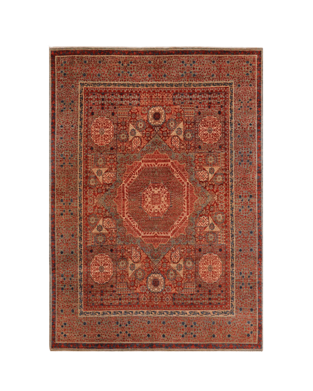Mamluk Hand-Knotted Wool Rug 8' 2" x 10'