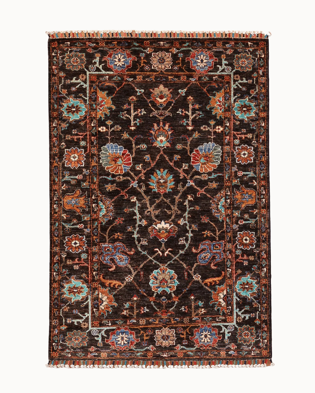 Sultani Hand-Knotted Wool Rug 3' 3" x 4' 5"