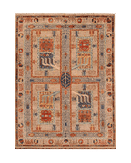 Tapis en laine style afghan 55 x 146 cm