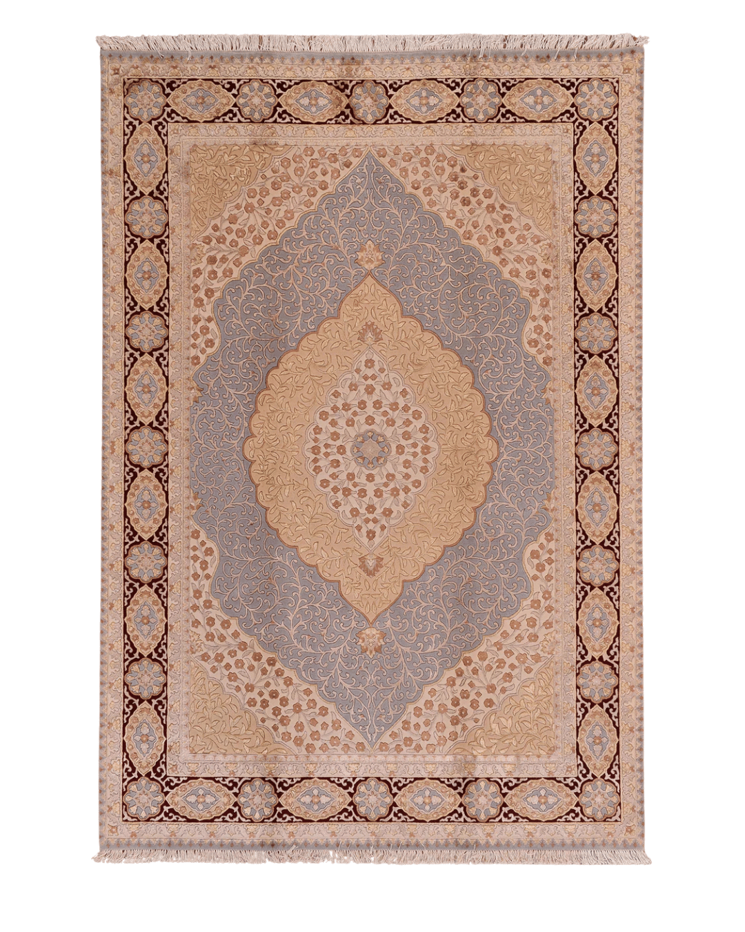 Tapis en laine style afghan 55 x 146 cm