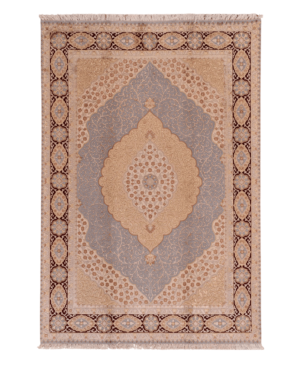 Tapis en laine style afghan 55 x 146 cm