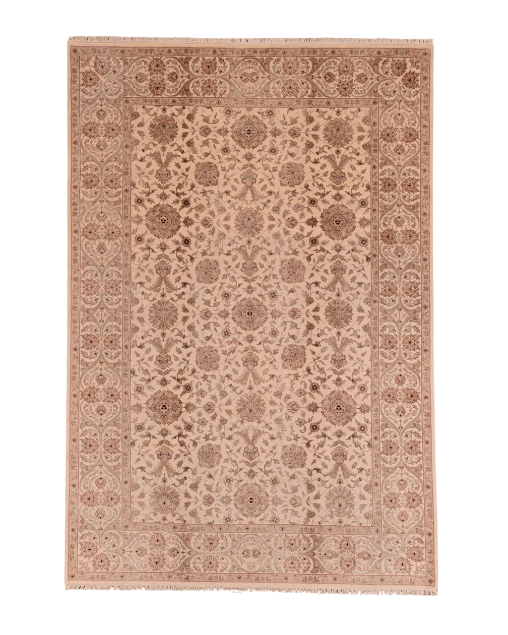 Ottoman Elegance Hand-Knotted Wool Rug 6' 7" x 9' 9"