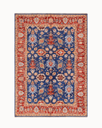 Ushak Hand-Knotted Wool Rug 7' x 9'