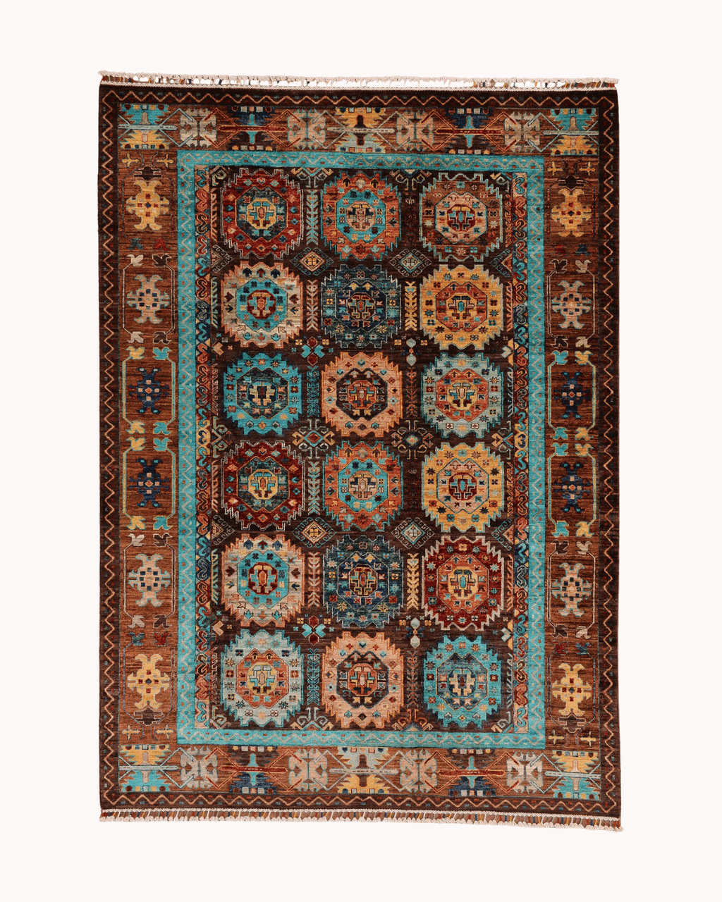 Veziri Hand-Knotted Wool Rug 5' 8" x 8' 1"