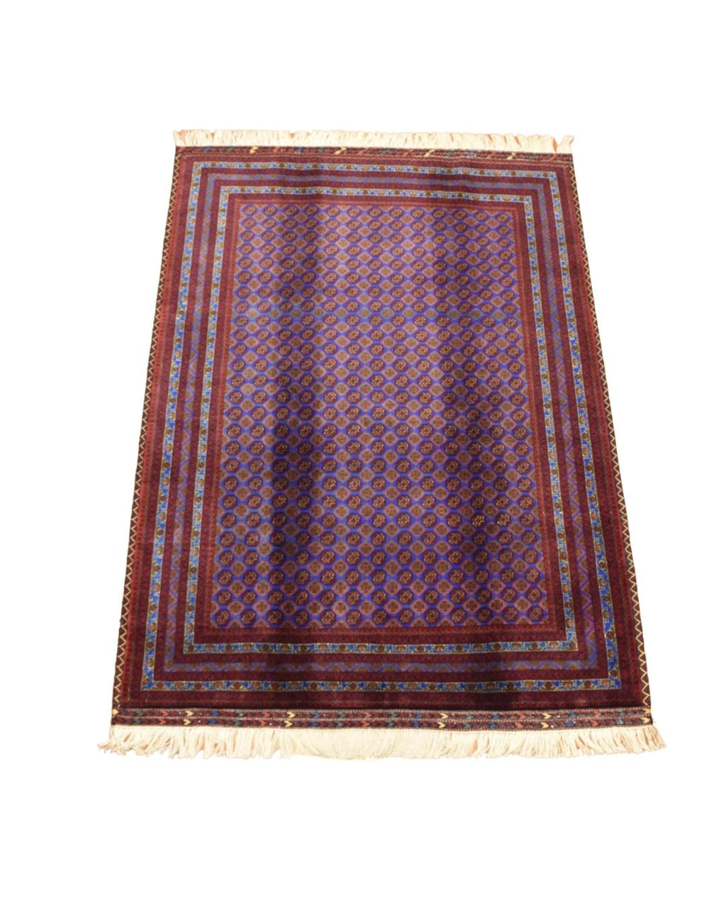 Afghan Bilcik Style Hand-Knotted Wool Rug 4' 7" x 6' 4"