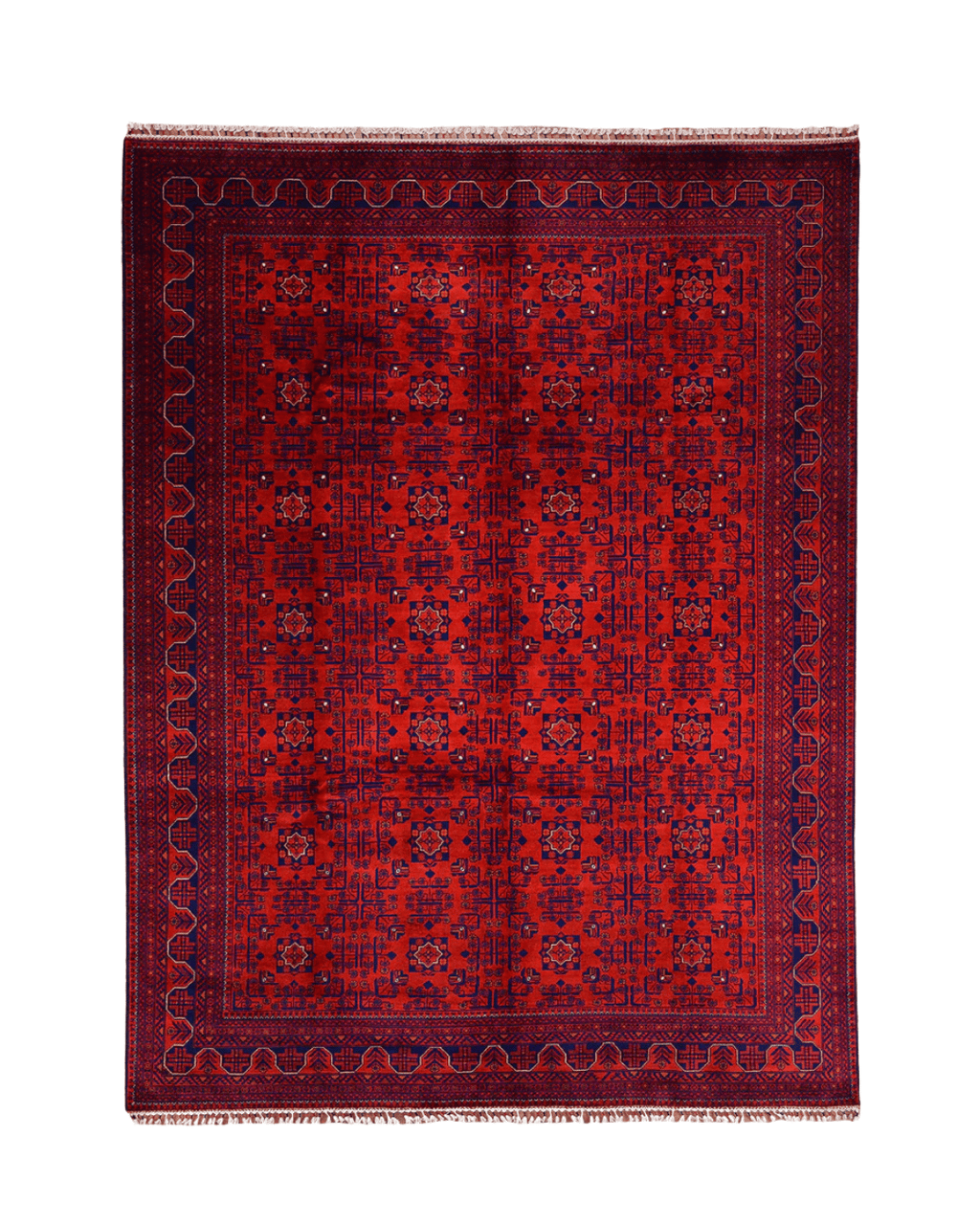 Handwoven Afghan Style Wool Rug 8' 1" x 11' 4"