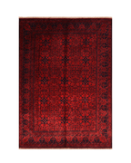 Handwoven Afghan Style Wool Rug 6' 6" x 9' 6"