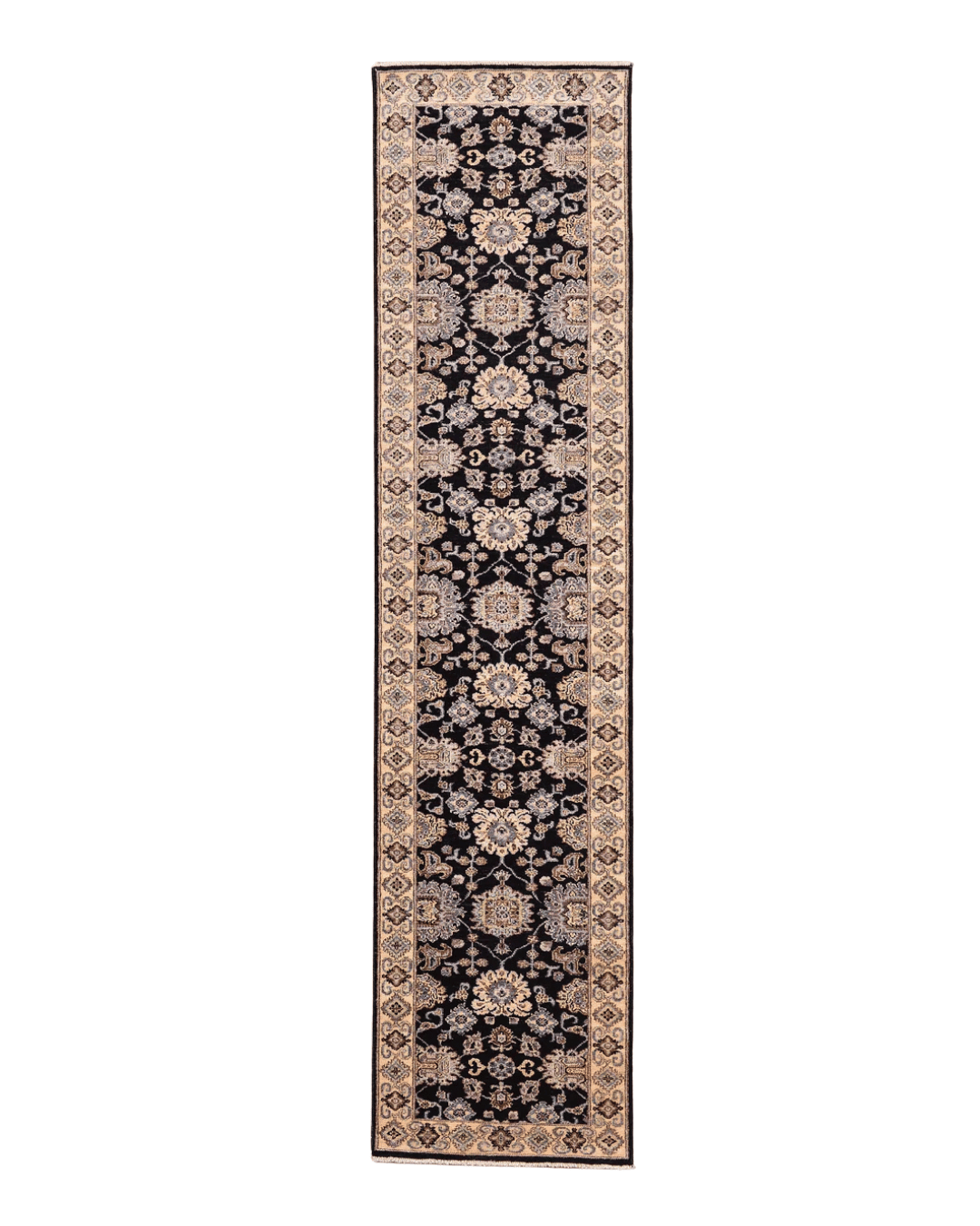 Ushak Hand-Knotted Wool Runner 2' x 10'